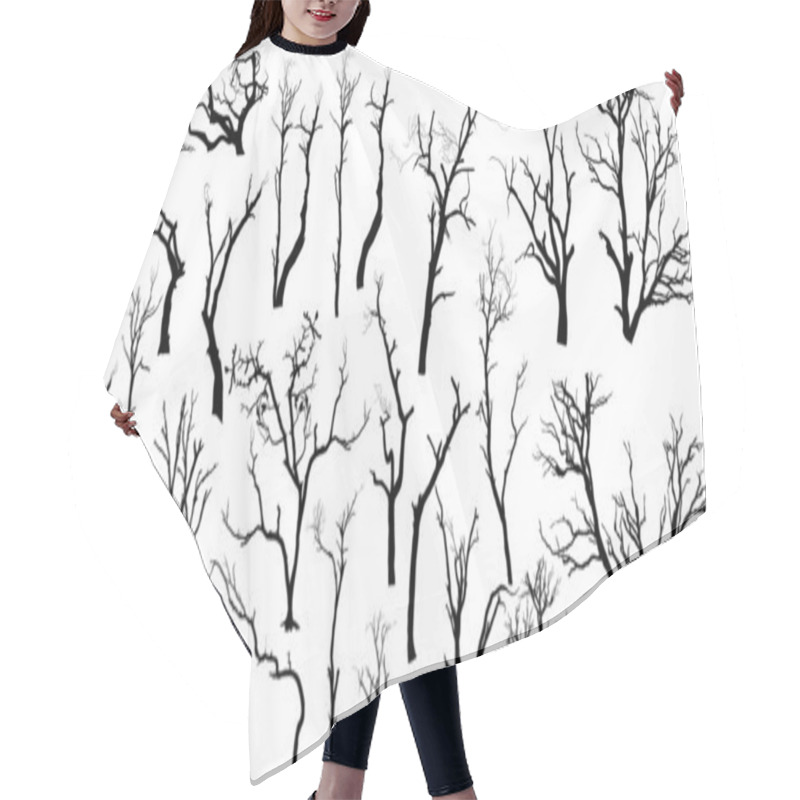 Personality  Isolated Dead Trees Set Hair Cutting Cape