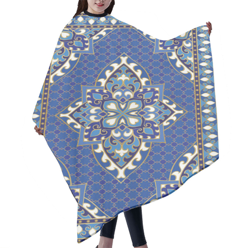 Personality  Blue Template For Carpet.  Hair Cutting Cape