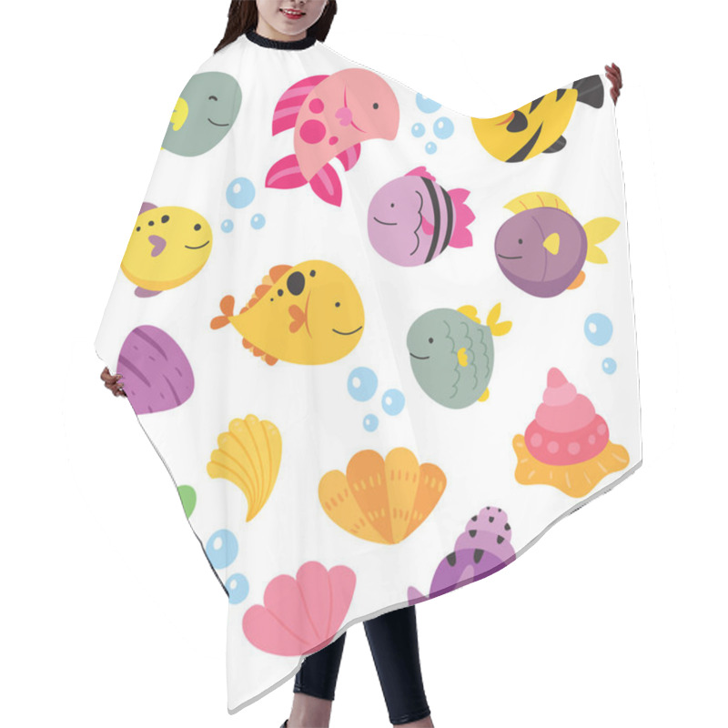 Personality  Ocean Animals Collection Design Hair Cutting Cape