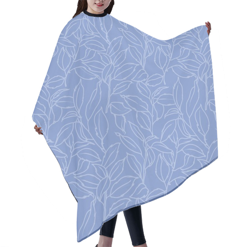 Personality  Leaves Seamless Lilac Pattern Hair Cutting Cape