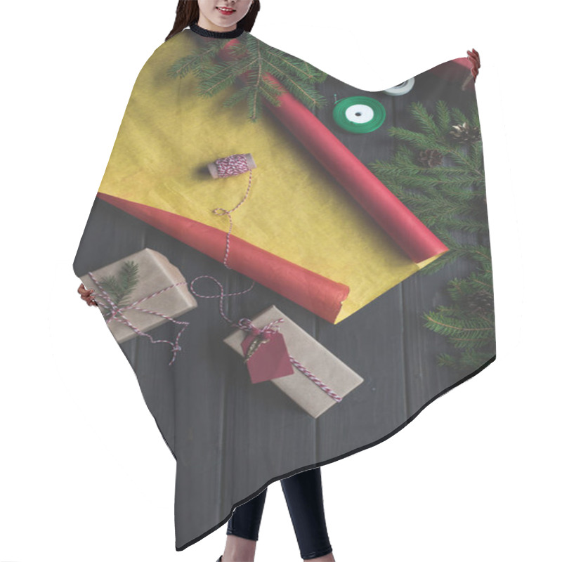 Personality  Christmas Gifts Composition Hair Cutting Cape