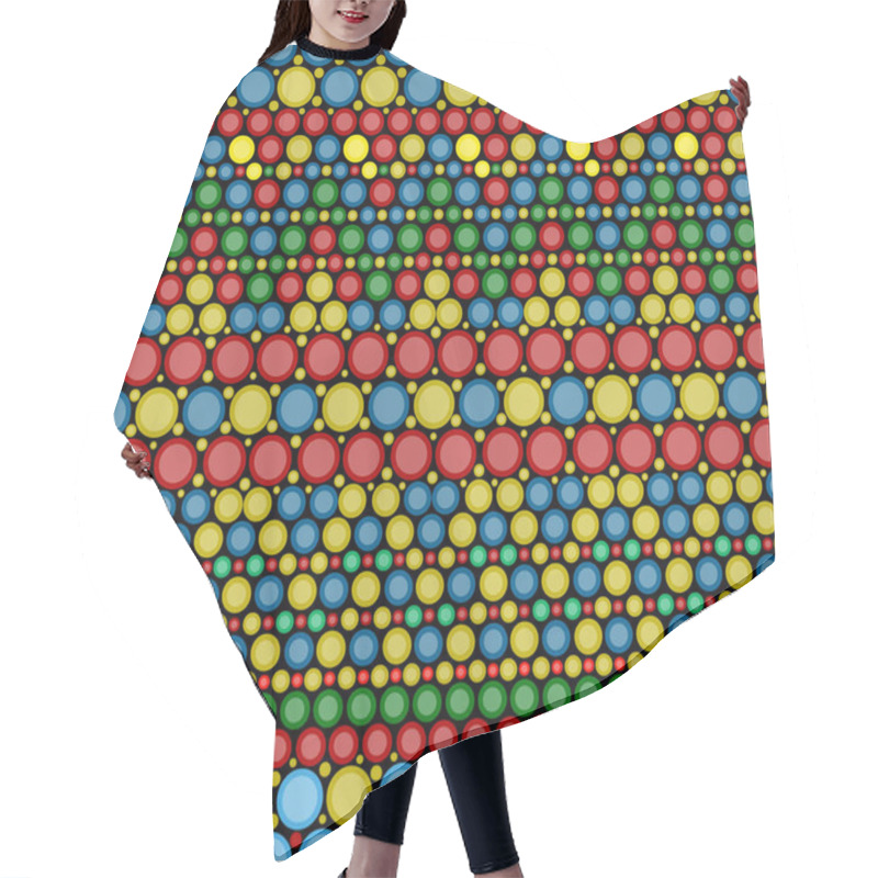 Personality  Australian Dot Pattern. Australian Aboriginal Geometric Art Conc Hair Cutting Cape