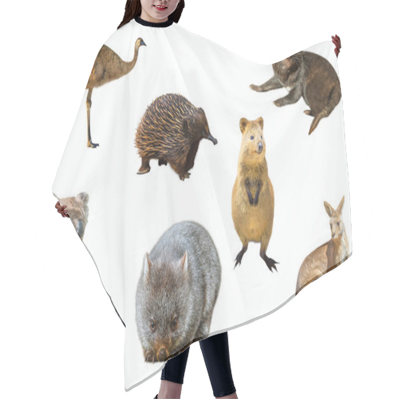 Personality  Australian Animals Isolated Hair Cutting Cape