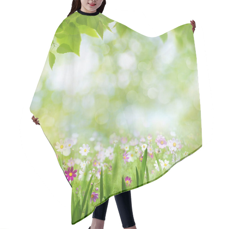 Personality   Blooming Flowers And Tree Leaves Hair Cutting Cape