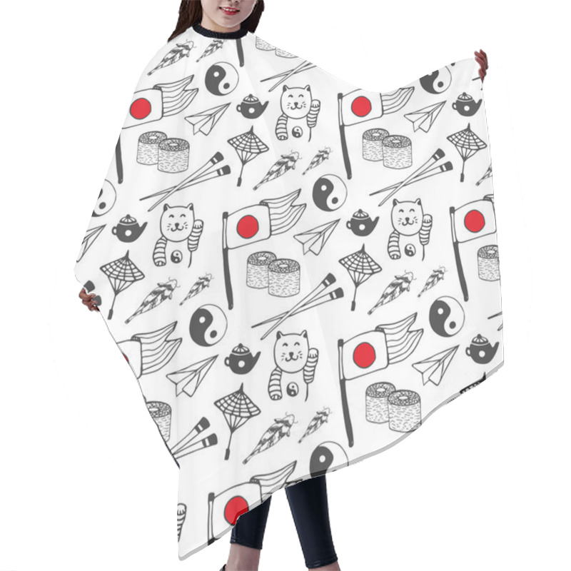 Personality  Japan Background For Design Hair Cutting Cape