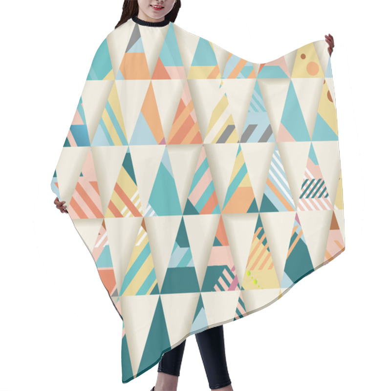 Personality  Geometric Triangles Background Hair Cutting Cape