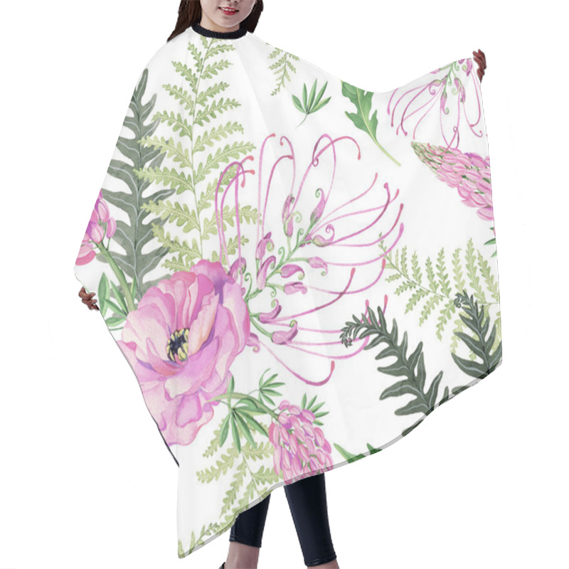 Personality  Romantic Floral Pattern Hair Cutting Cape