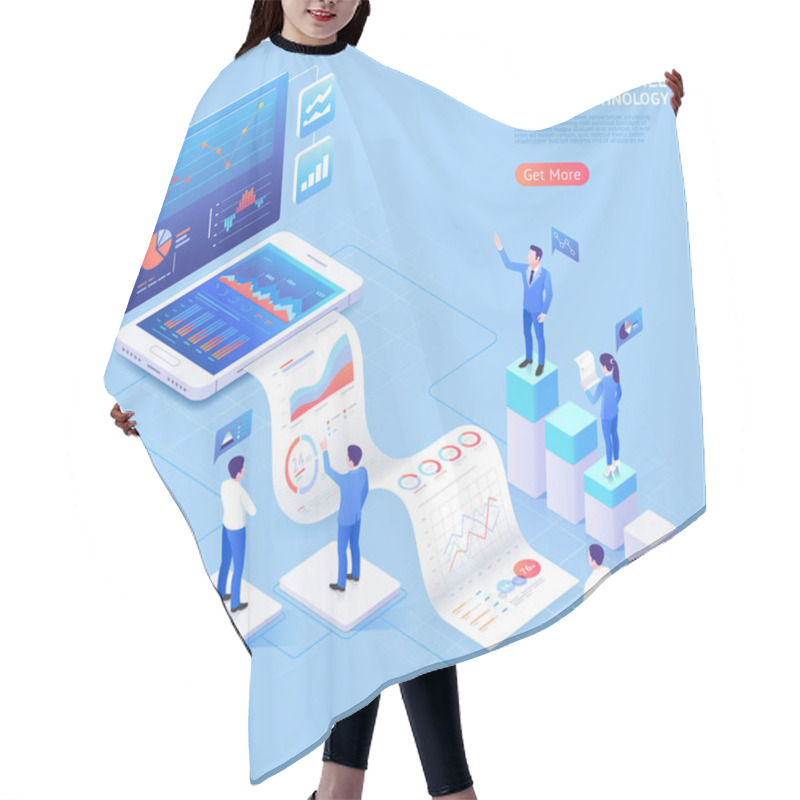 Personality  Business Mobile Application Vector Isometric Illustrations. Hair Cutting Cape