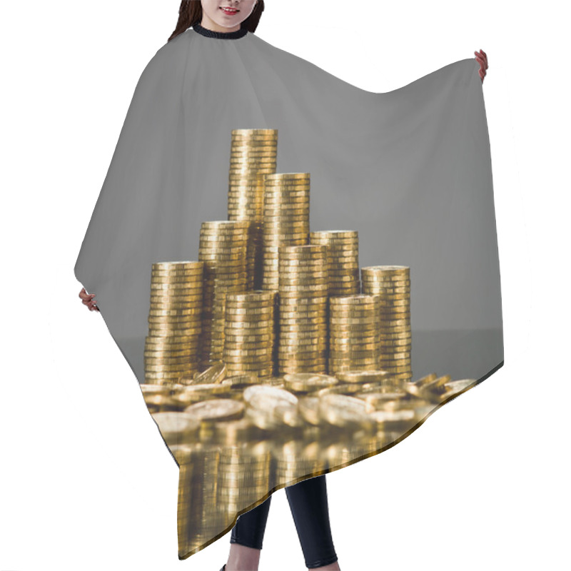 Personality  Gold Hair Cutting Cape