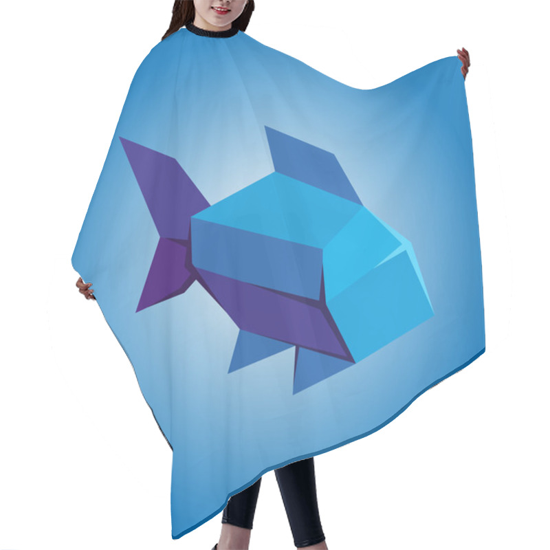 Personality  Simplistic Origami Fish Hair Cutting Cape