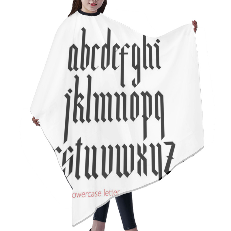 Personality  Blackletter Modern Gothic Font. Hair Cutting Cape