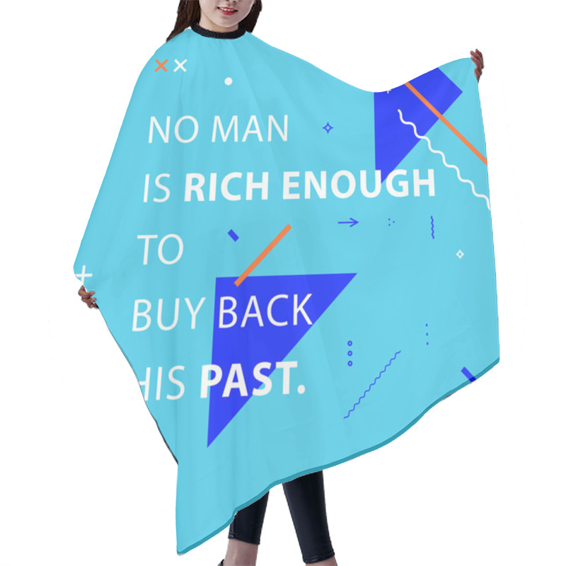 Personality  Inspirational Quote. Geometric Background Hair Cutting Cape