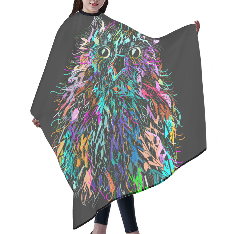 Personality  Owl In Night Hair Cutting Cape