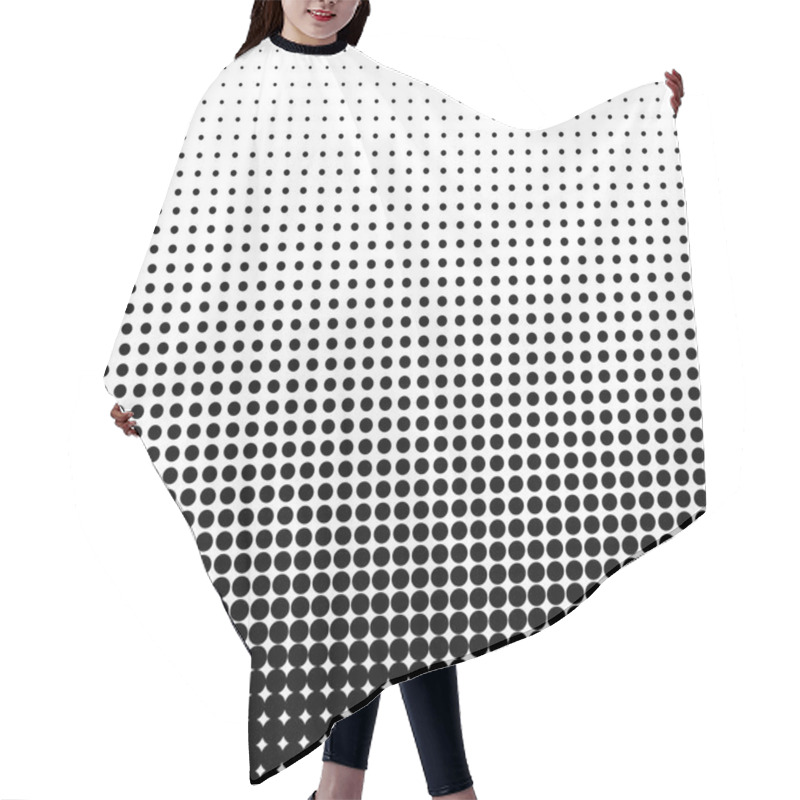 Personality  Halftone Doted Abstract Background. Black And White Vector Pattern. Hair Cutting Cape