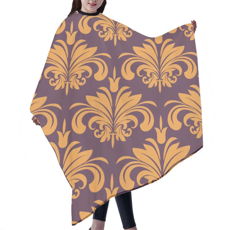 Personality  Orange Flourish Seamless Background Hair Cutting Cape