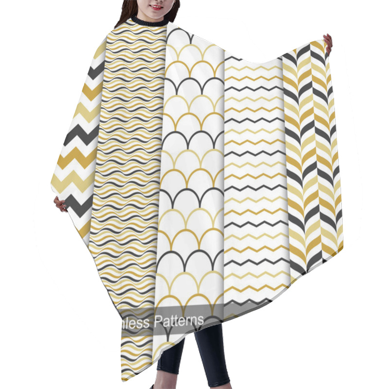 Personality  Collection Of Geometric Seamless Patterns  Hair Cutting Cape