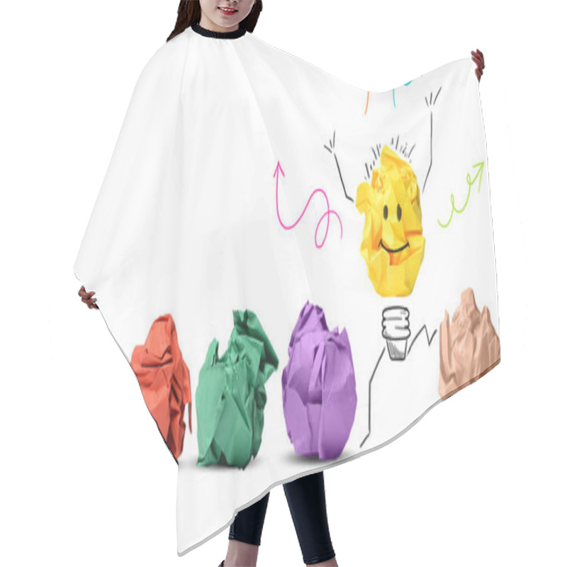 Personality  Idea And Innovation Concept Hair Cutting Cape