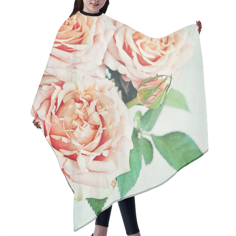 Personality  Pink Rose Hair Cutting Cape