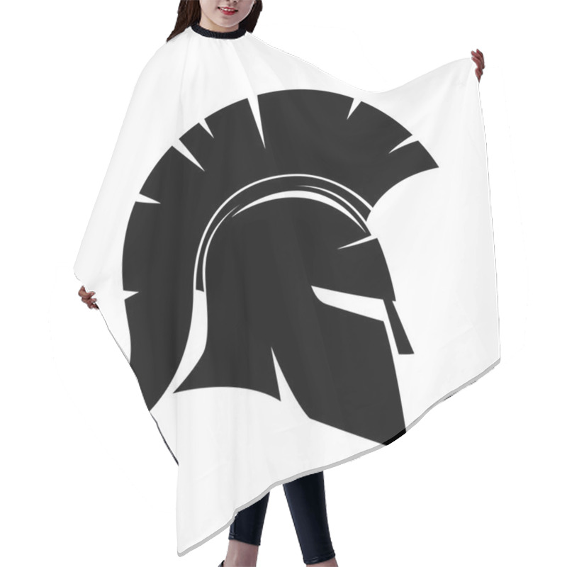 Personality  Spartan Helmet Sign. Hair Cutting Cape