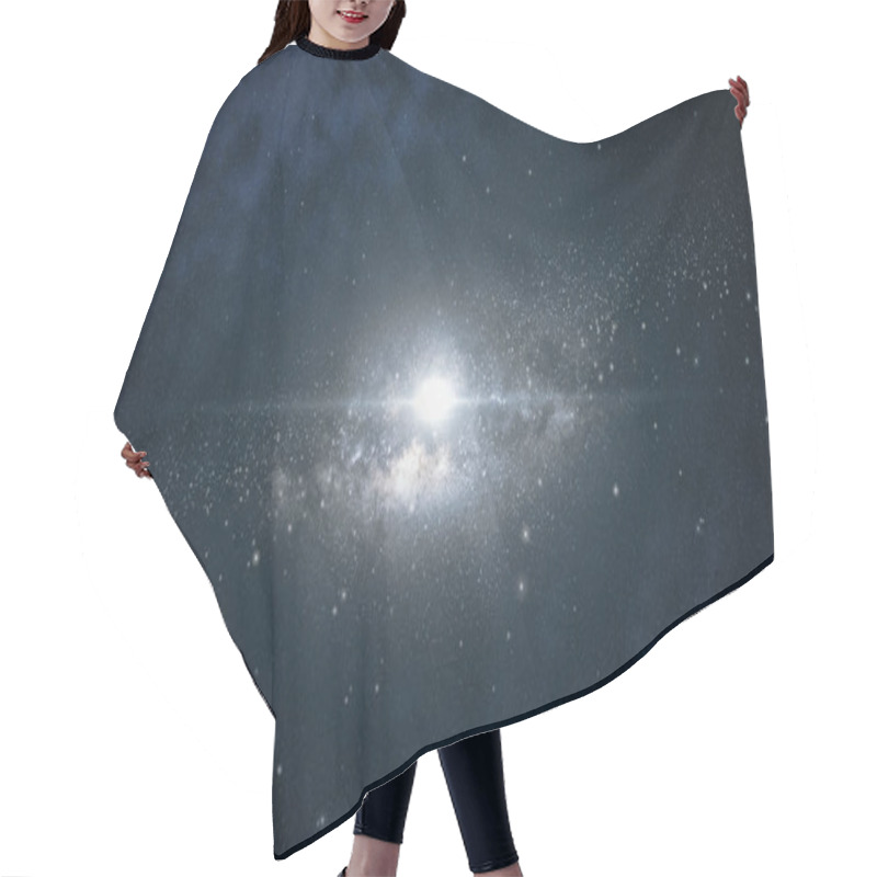 Personality  Dark Deep Space Nebula With Stars 3d Illustration Hair Cutting Cape