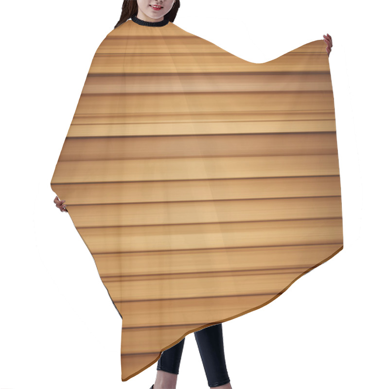 Personality  Horizontal Wood Lines Hair Cutting Cape