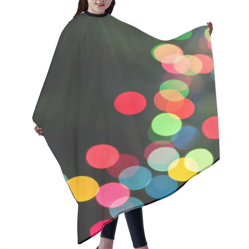 Personality  Blurred Christmas Lights Hair Cutting Cape