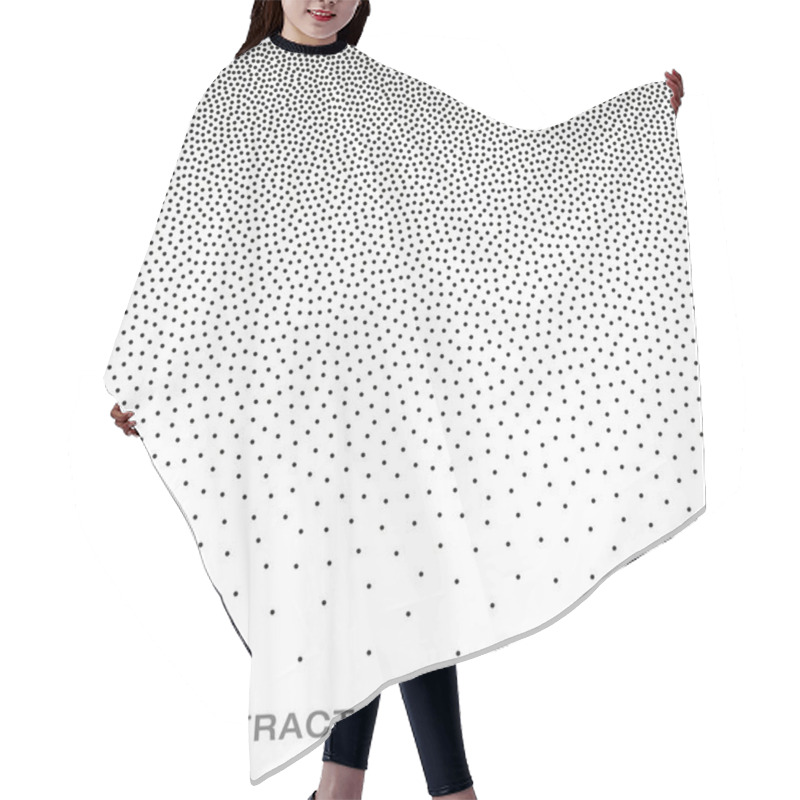 Personality  Abstract Gradient Halftone Dots Background Hair Cutting Cape