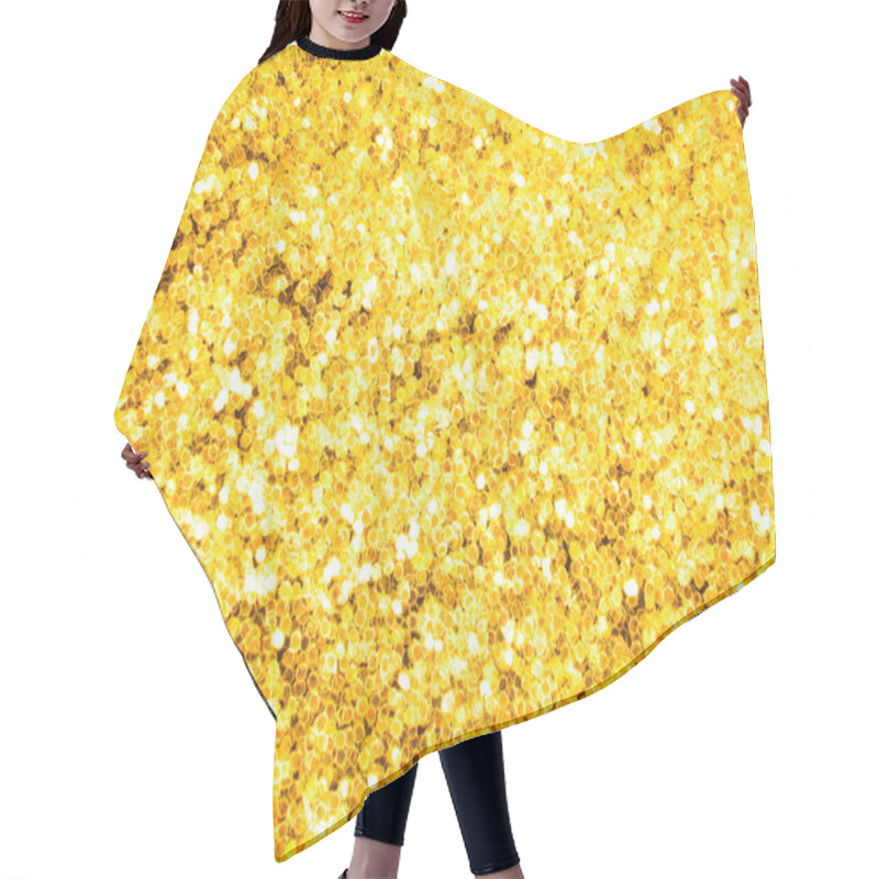 Personality  Golden Glitter Sparkle Background Hair Cutting Cape