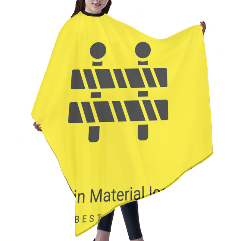 Personality  Barrier Minimal Bright Yellow Material Icon Hair Cutting Cape