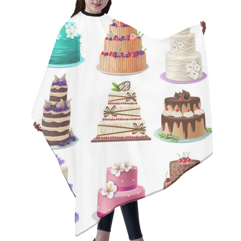 Personality  Sweet Baked Cakes Set Hair Cutting Cape