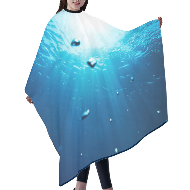 Personality  Sea Underwater View With Sun Light Hair Cutting Cape