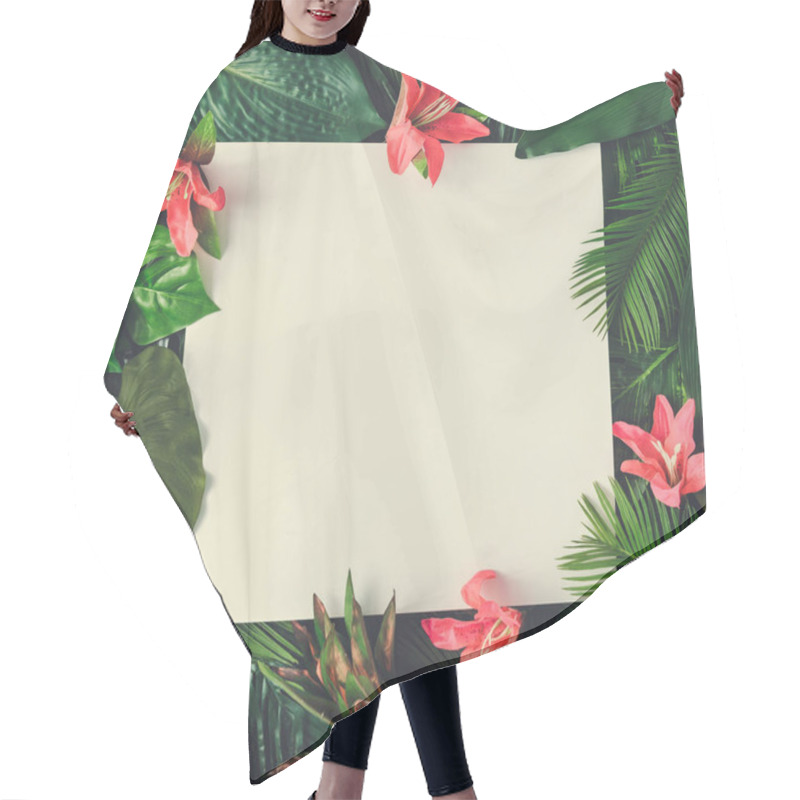 Personality  Creative Layout Made Of Tropical Leaves Hair Cutting Cape