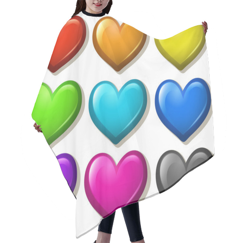 Personality  Hearts Hair Cutting Cape