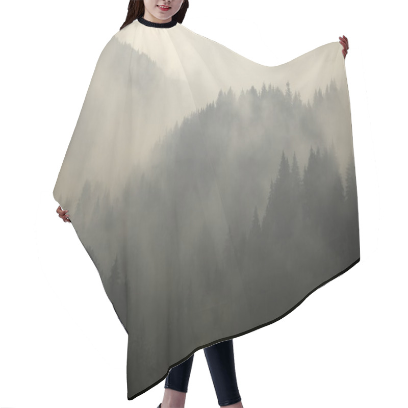 Personality  Foggy Forest Hair Cutting Cape