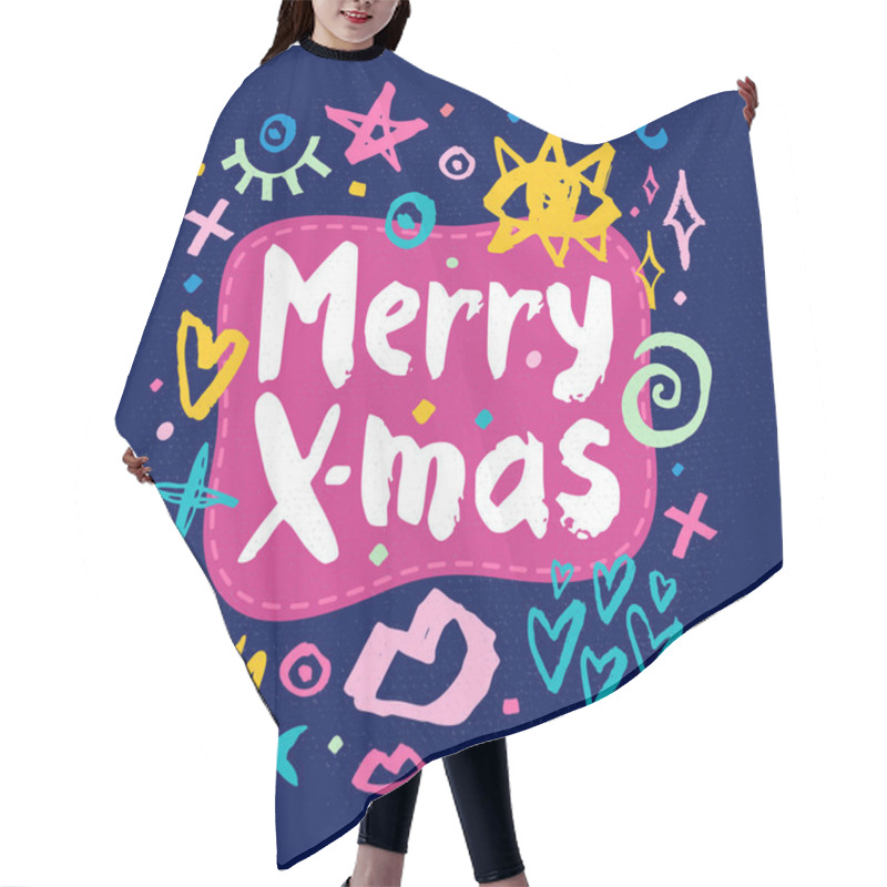 Personality  Merry Christmas. Happy New  Year Hair Cutting Cape