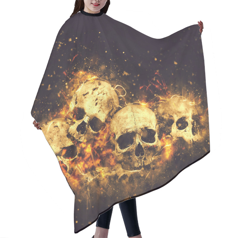 Personality  Skulls And Bones Hair Cutting Cape