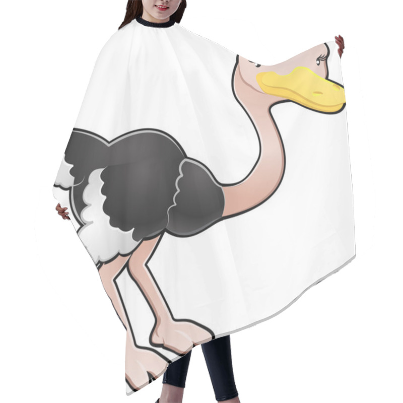 Personality  Cute Ostrich Vector Illustration Hair Cutting Cape