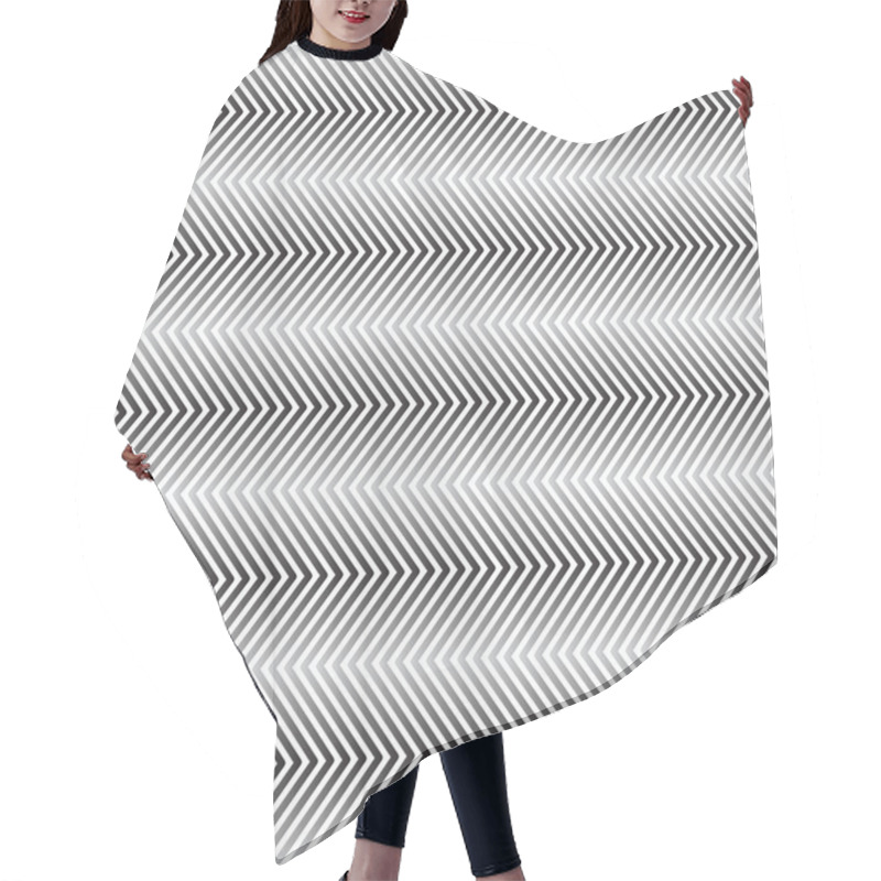 Personality  White Striped Background Vector Line Geometric Retro Hair Cutting Cape