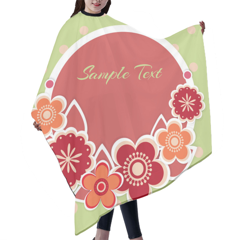 Personality  Vector Floral Background Design Hair Cutting Cape