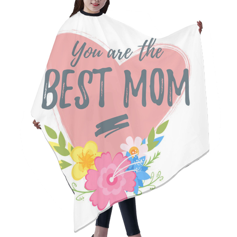 Personality  Mother's Day Greeting Card Template Hair Cutting Cape