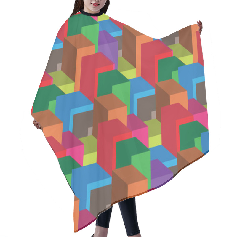 Personality  Graphic Illustration Of Abstract 3d Background Hair Cutting Cape