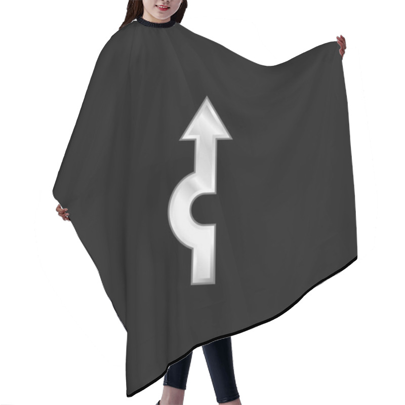 Personality  Arrow Silver Plated Metallic Icon Hair Cutting Cape