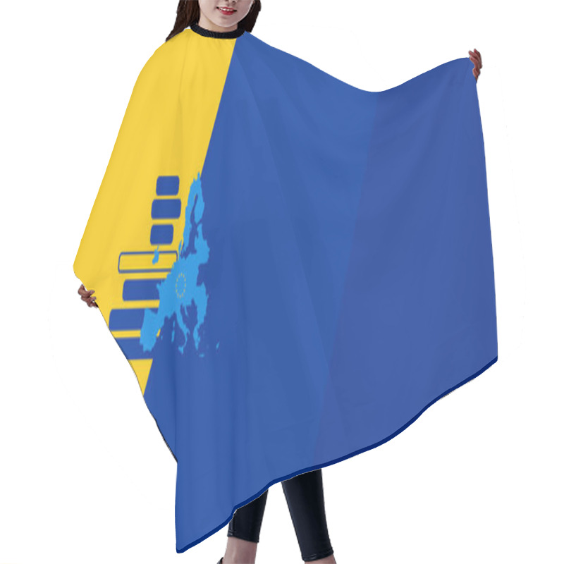 Personality  Creative Symbol Of The European Union EU Background Bleu Yellow Hair Cutting Cape