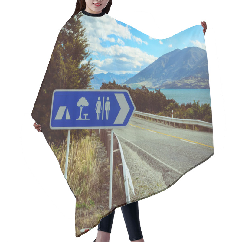 Personality  Caravan And Camping Site Tourist Information Sign Hair Cutting Cape