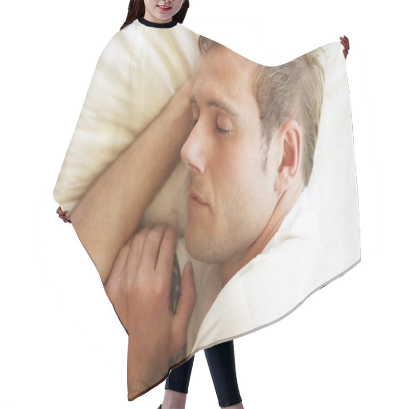 Personality  Man Sleeping In Bed Hair Cutting Cape