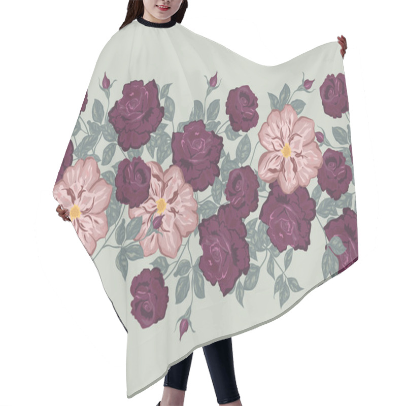 Personality  Seamless Floral Pattern, Flower Vector Illustration Hair Cutting Cape