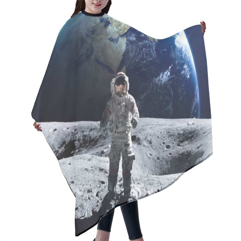 Personality  Brave Astronaut At The Spacewalk On The Moon. This Image Elements Furnished By NASA. Hair Cutting Cape