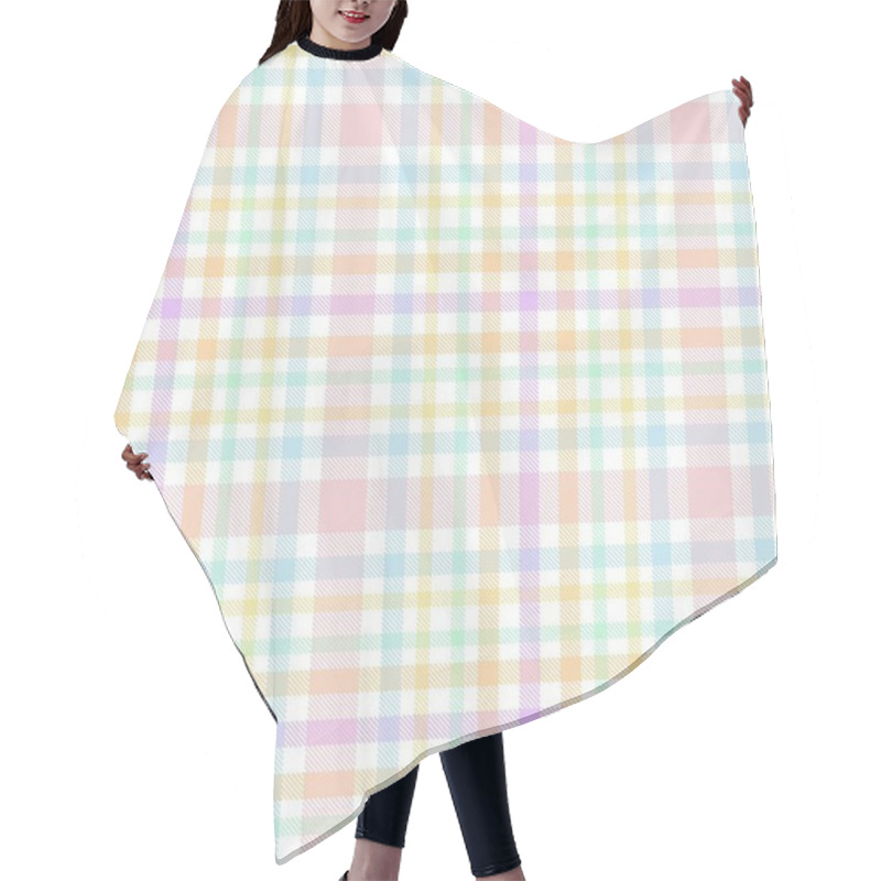 Personality  Rainbow Glen Plaid Textured Seamless Pattern Suitable For Fashion Textiles And Graphics Hair Cutting Cape