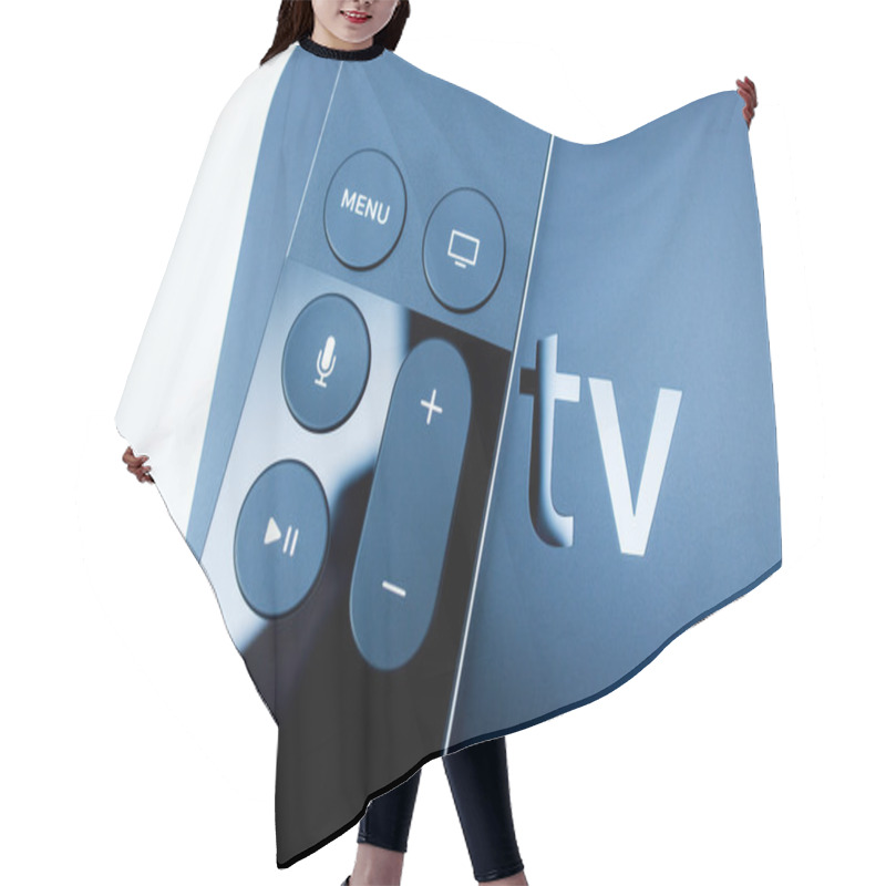 Personality  Siri Remote Over New Apple TV Console Hair Cutting Cape