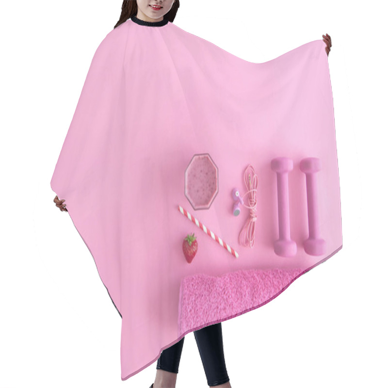 Personality  Exercise Workout Background Hair Cutting Cape